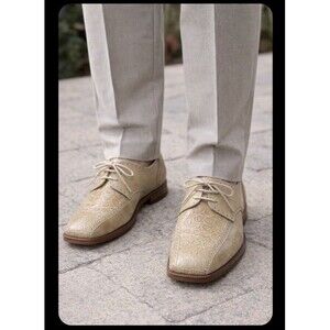 David Eden Handmade Genuine ￼Crocodile Leather Dress Shoes Men 13 Square Toe